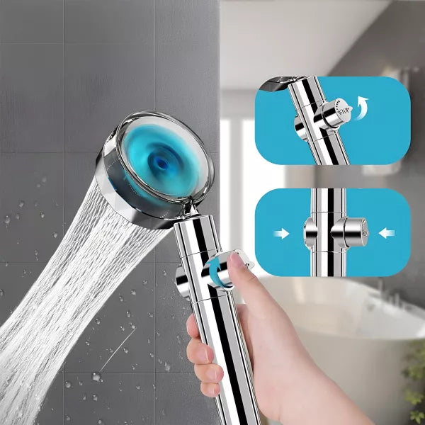 Zuhanyfej nyomással és masszázzsal + vizet takarít meg ShowerUp 